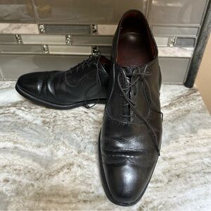 Allen Edmonds Vernon Mens Size 11.5  D Black Leather Dress Shoes Lace Up